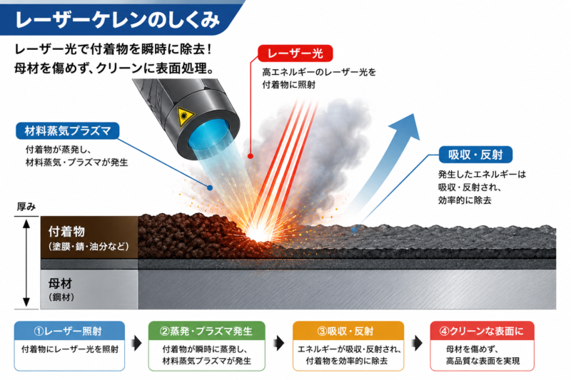 【レーザーケレン】　サビ取り・汚れ落としの最適解。